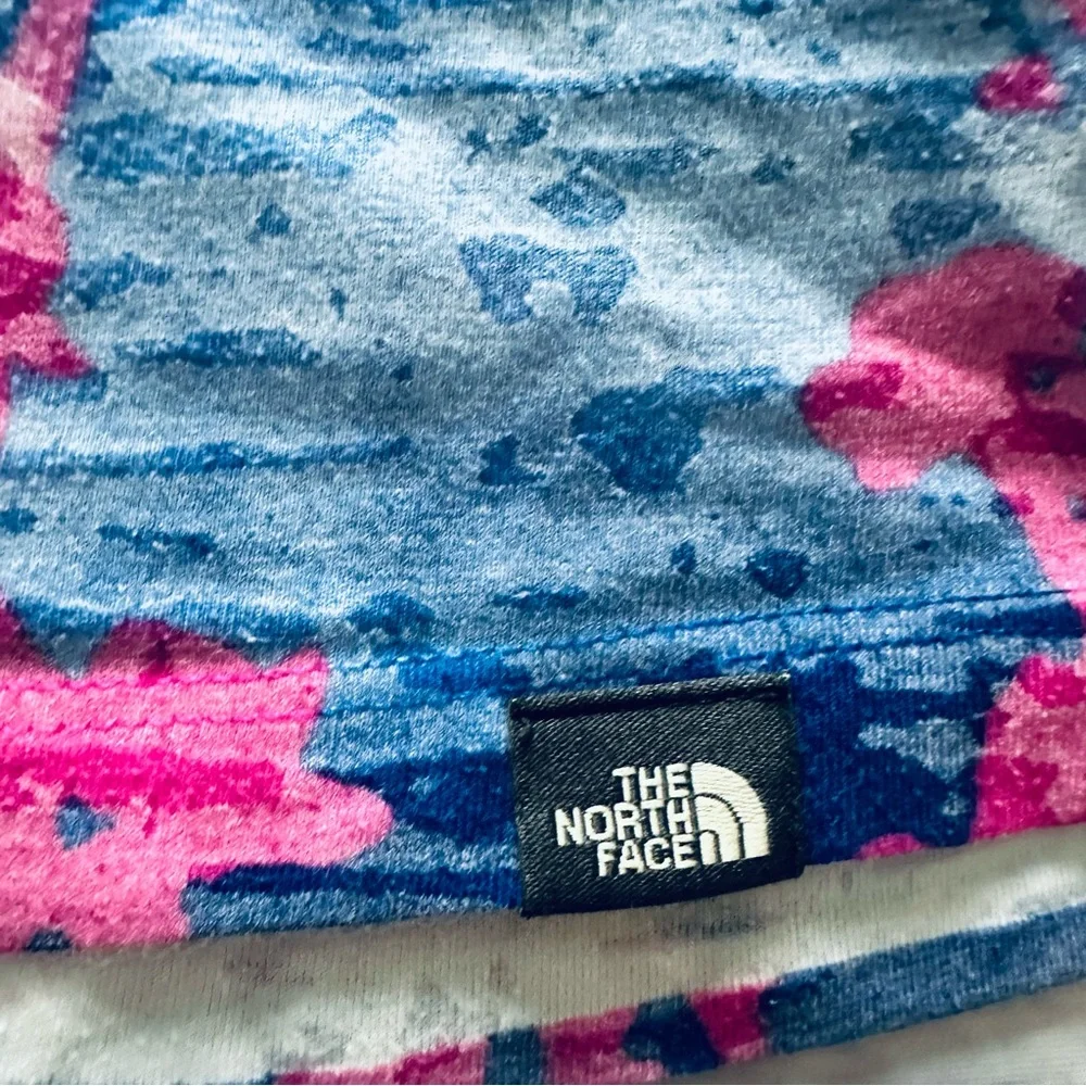 The North Face Burnout T-Shirt M | Blue Pink Purple White Sheer Short Sleeve - Picture 5 of 7